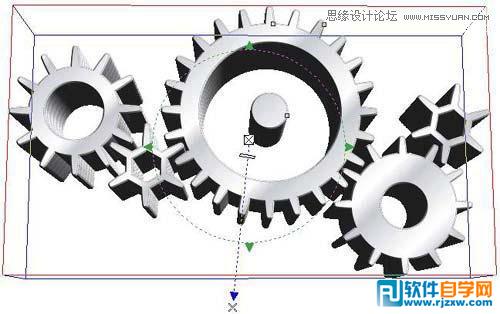 010.CorelDRAW设计立体齿轮讲解-4