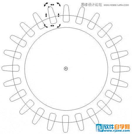 010.CorelDRAW设计立体齿轮讲解-7