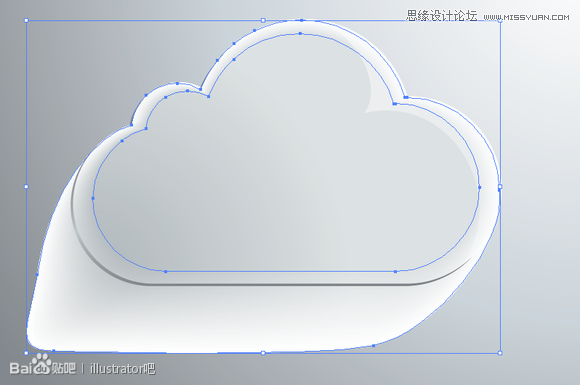 ai绘制图标之白云立体图标-3
