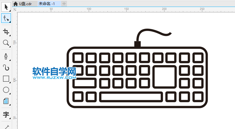 CorelDRAWX8绘制键盘的方法第5步