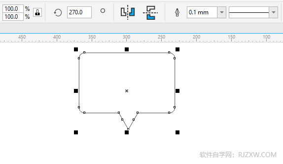 CDR2020如何设置对象的轮廓宽度第1步