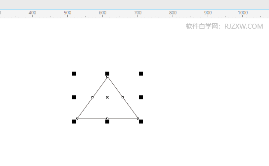 CDR2020绘制三角形的方法第3步