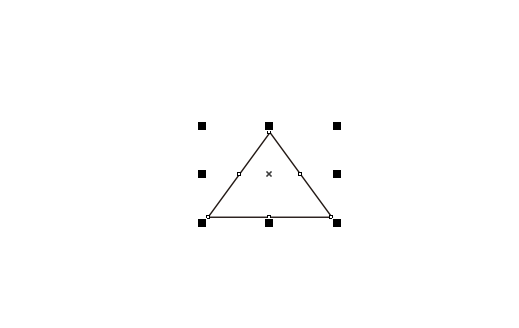 CDR2020绘制三角形的方法第4步