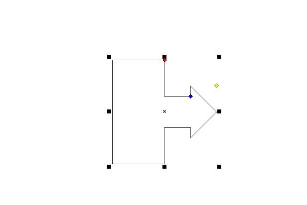 CorelDRAW怎么绘制矩形向左箭头第3步