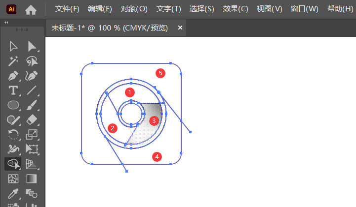 ai怎么用生成器绘制谷歌浏览器图标第5步