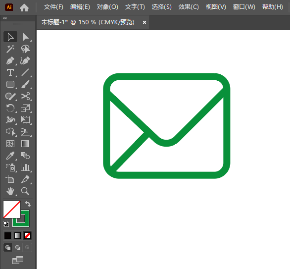 Illustrator2022绘制一个邮箱图标的方法第3步