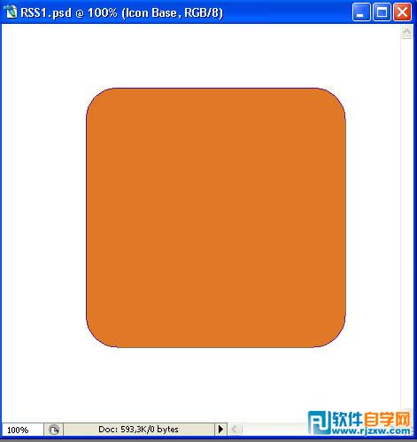 制作精致的橙色立体订阅图标