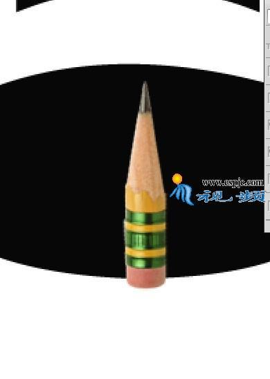 利用铅笔素材制作一个创意的问号