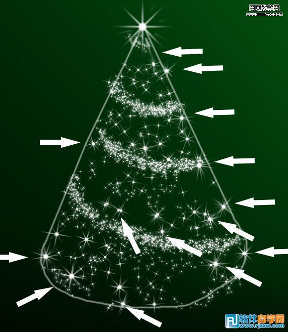 PS制作一棵梦幻的圣诞树