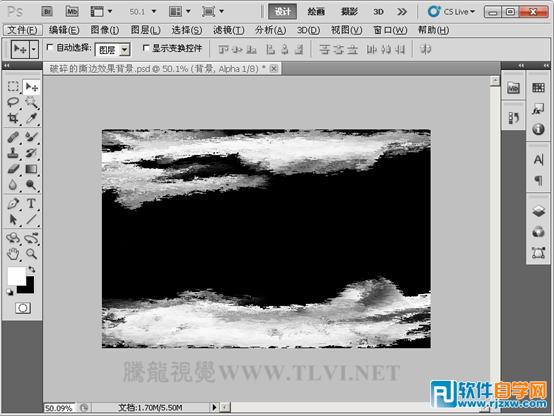 利用PS画笔及滤镜制作颓废的蒙版边框