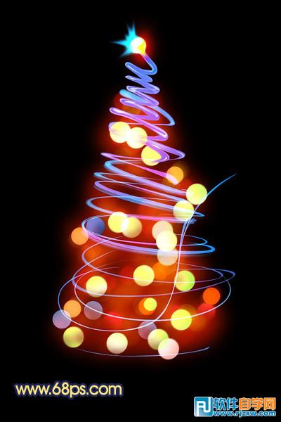 PS制作斑斓的光影圣诞树