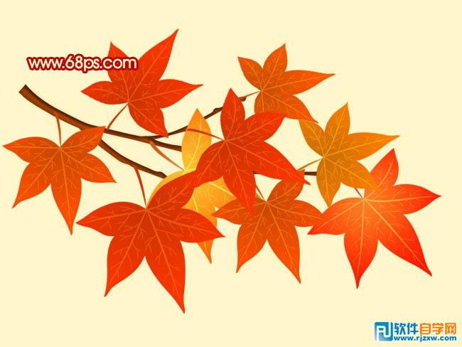 Photoshop制作一张漂亮的秋季树叶壁纸