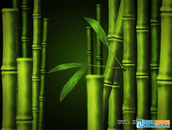 Photoshop制作漂亮的翠竹壁纸