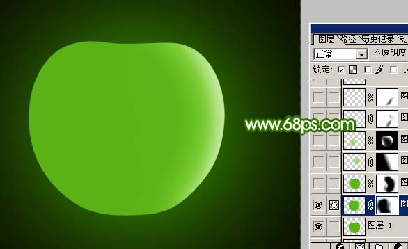 Photoshop制作一个漂亮的青苹果