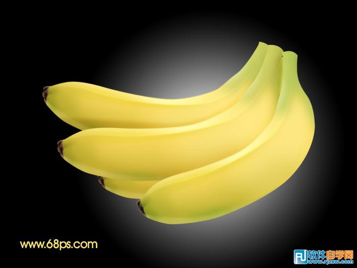 Photoshop制作一串成熟的香蕉