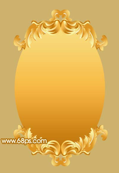 制作一款漂亮的金色花纹相框