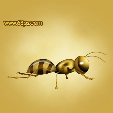 Photoshop制作一只可爱的卡通小蜜蜂