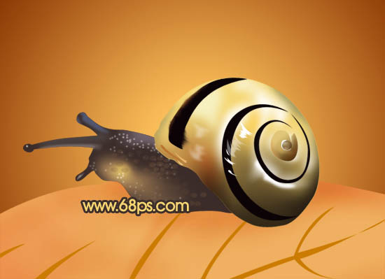 Photoshop制作一只可爱的小蜗牛