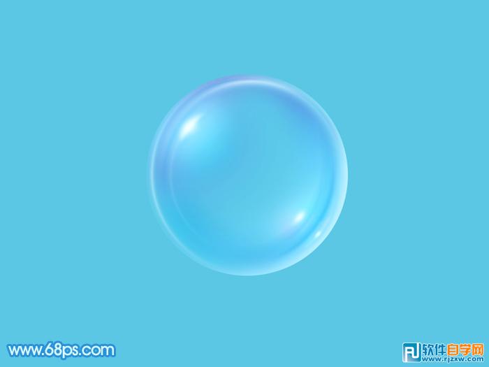 制作漂亮的淡蓝色透明泡泡