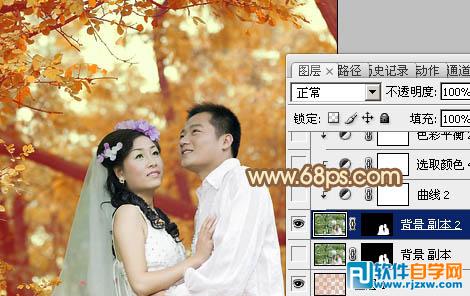 打造柔和温馨的暖色树林婚片