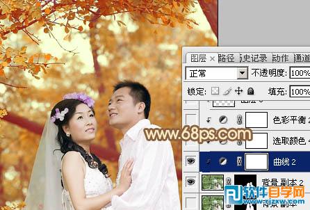 打造柔和温馨的暖色树林婚片