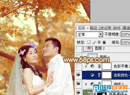 打造柔和温馨的暖色树林婚片