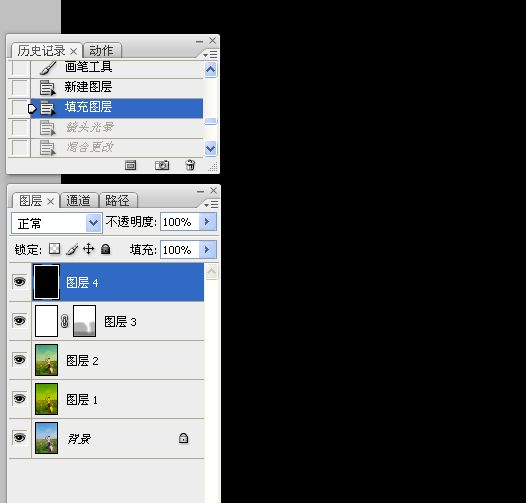 Photoshop给草原人物加上漂亮的黄绿色