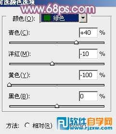 给草地美女加上淡淡的蓝红色