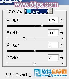 给草地美女加上淡淡的蓝红色