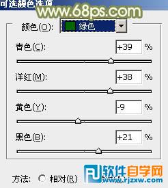 给草地人物图片加上淡美清新的青黄色