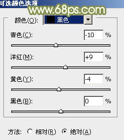 给草地人物图片加上淡美清新的青黄色