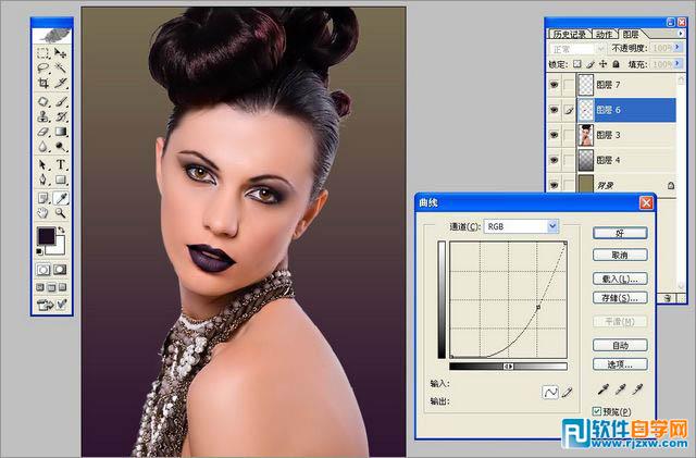 Photoshop调出古典欧式暖色室内人像图片教程
