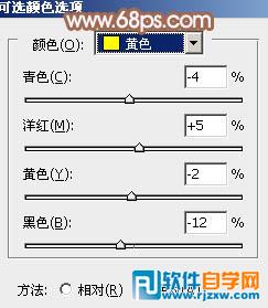 Photoshop给草地人物图片调出淡美的红黄色教程