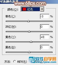 Photoshop给草地人物图片调出淡美的红黄色教程