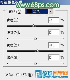 给野草中的人物调出柔和的小清新黄绿色