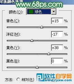 给野草中的人物调出柔和的小清新黄绿色