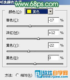给野草中的人物调出柔和的小清新黄绿色