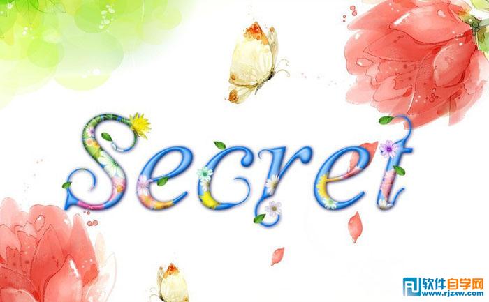 Photoshop快速制作漂亮的花朵浮雕字