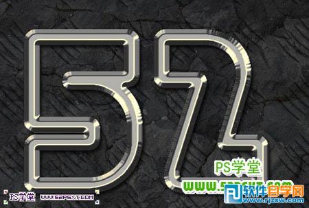 Photoshop打造超酷的金属火花字