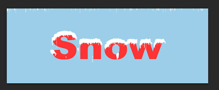 利用滤镜及图层样式制作简单的积雪字
