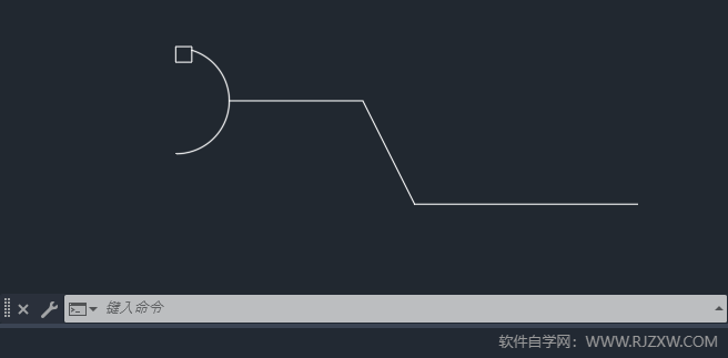 CAD2024绘制乙字管图标的方法第7步