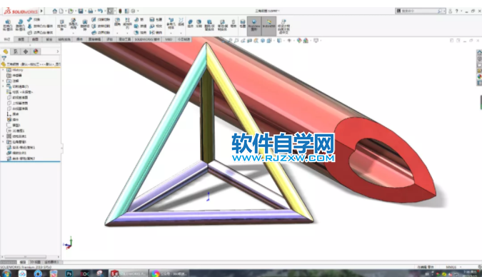SolidWorks怎么画一个三角钢管第1步