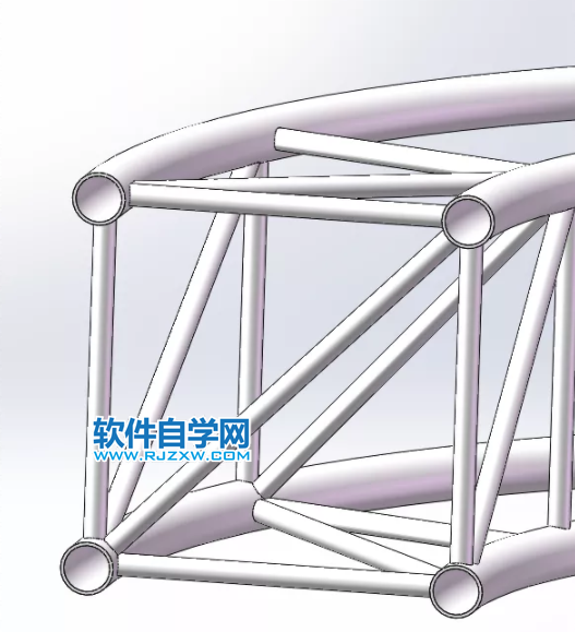 SolidWorks焊件画的圆形钢架第15步