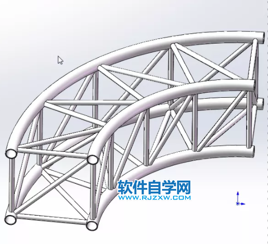 SolidWorks焊件画的圆形钢架第18步