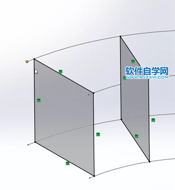 SolidWorks焊件画的圆形钢架第7步