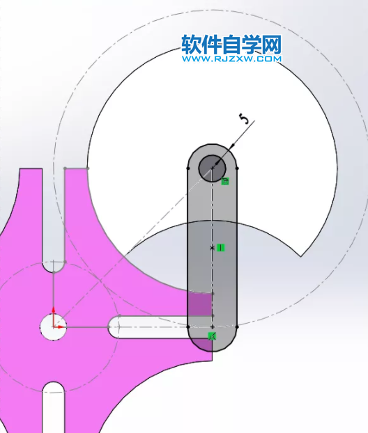 SolidWorks装配体里怎么画槽轮机构第7步