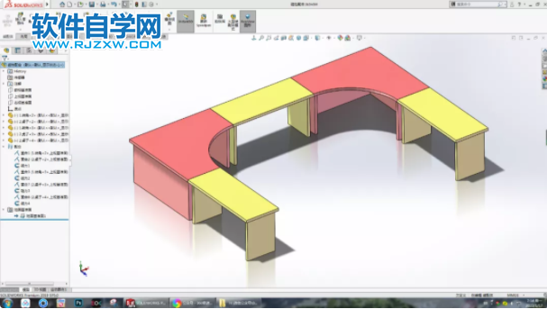 SolidWorks怎么用磁性配合装配桌子第27步