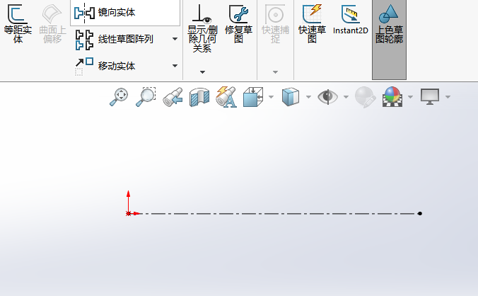 SOILDWORKS如何绘制构造线？SOILDWORKS绘制构造线的方法第5步