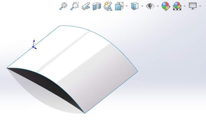 SOLIDWORKS曲面上偏移如何使用第1步