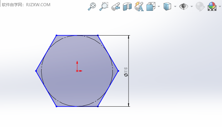 SOLIDWORKS软件中的旋转实体怎么使用第1步